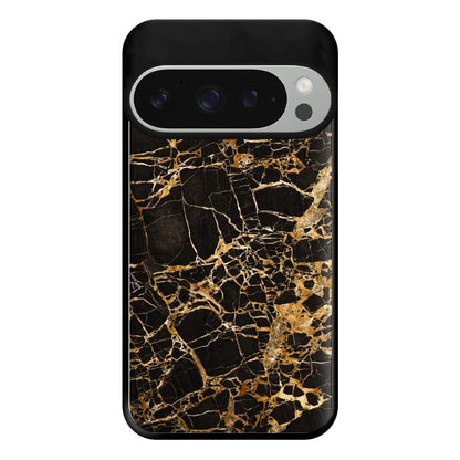 Black & Gold Marble Pattern Phone Case for Google Pixel 9 Pro XL