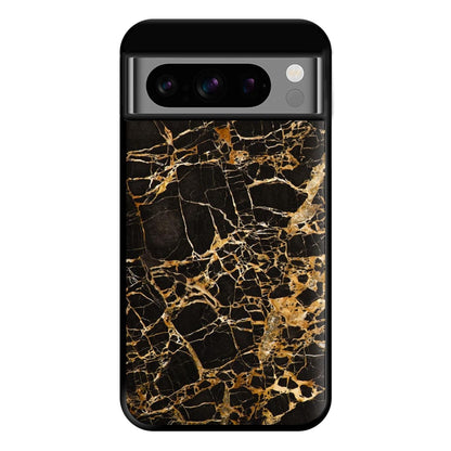 Black & Gold Marble Pattern Phone Case for Google Pixel 8 Pro