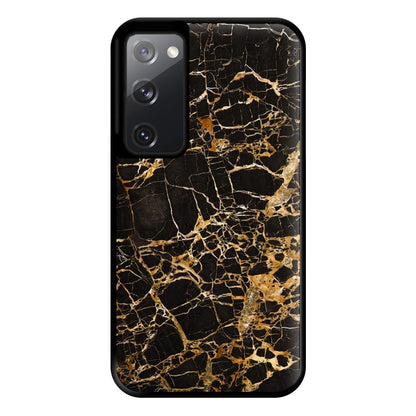 Black & Gold Marble Pattern Phone Case for Galaxy S20FE