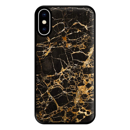 Black & Gold Marble Pattern Phone Case for iPhone XS Max