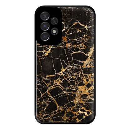 Black & Gold Marble Pattern Phone Case for Galaxy A53