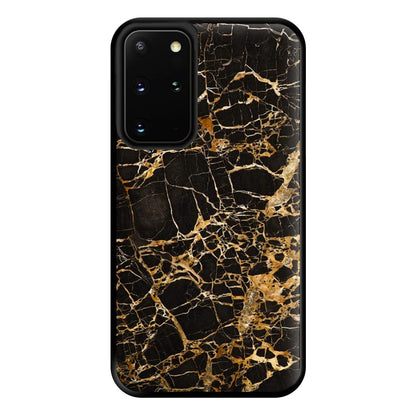 Black & Gold Marble Pattern Phone Case for Galaxy S20 Plus