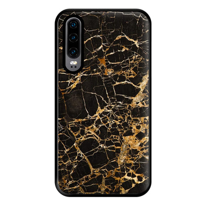 Black & Gold Marble Pattern Phone Case for Huawei P30