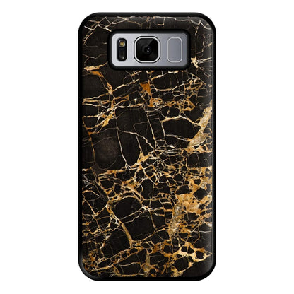 Black & Gold Marble Pattern Phone Case for Galaxy S8 Plus