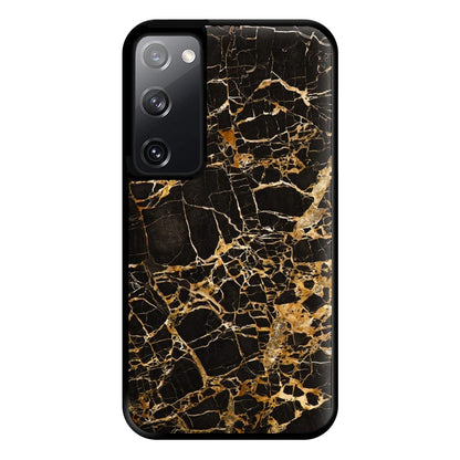 Black & Gold Marble Pattern Phone Case for Galaxy S20