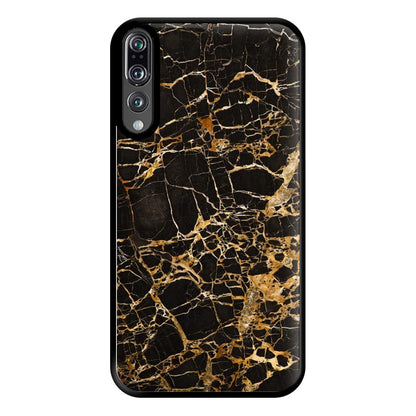 Black & Gold Marble Pattern Phone Case for Huawei P20 Pro