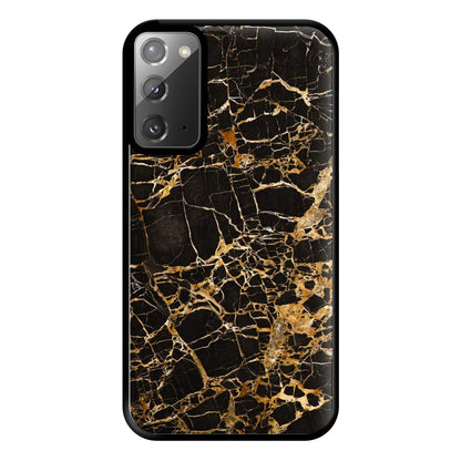 Black & Gold Marble Pattern Phone Case for Galaxy Note 20 Ultra