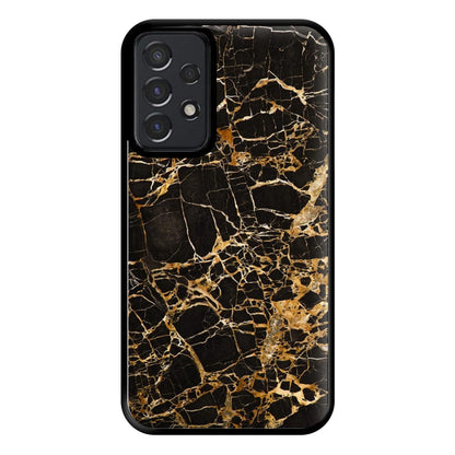 Black & Gold Marble Pattern Phone Case for Galaxy A52 / A52s