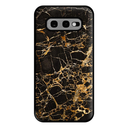 Black & Gold Marble Pattern Phone Case for Galaxy S10e