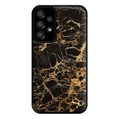 Black & Gold Marble Pattern Phone Case for Galaxy A33