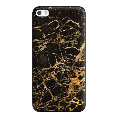 Black & Gold Marble Pattern Phone Case for iPhone 5 / 5s / SE 2016