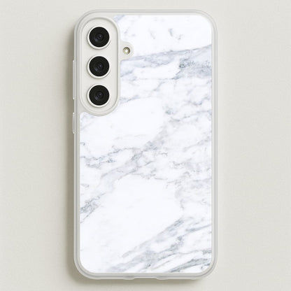 White Marble Pattern Phone Case for Galaxy S25FE