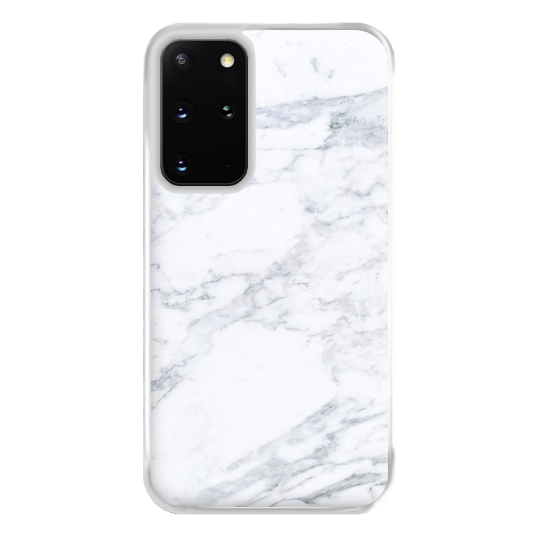 White Marble Pattern Phone Case for Galaxy S20 Plus