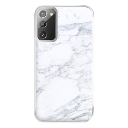 White Marble Pattern Phone Case for Galaxy Note 20 Ultra