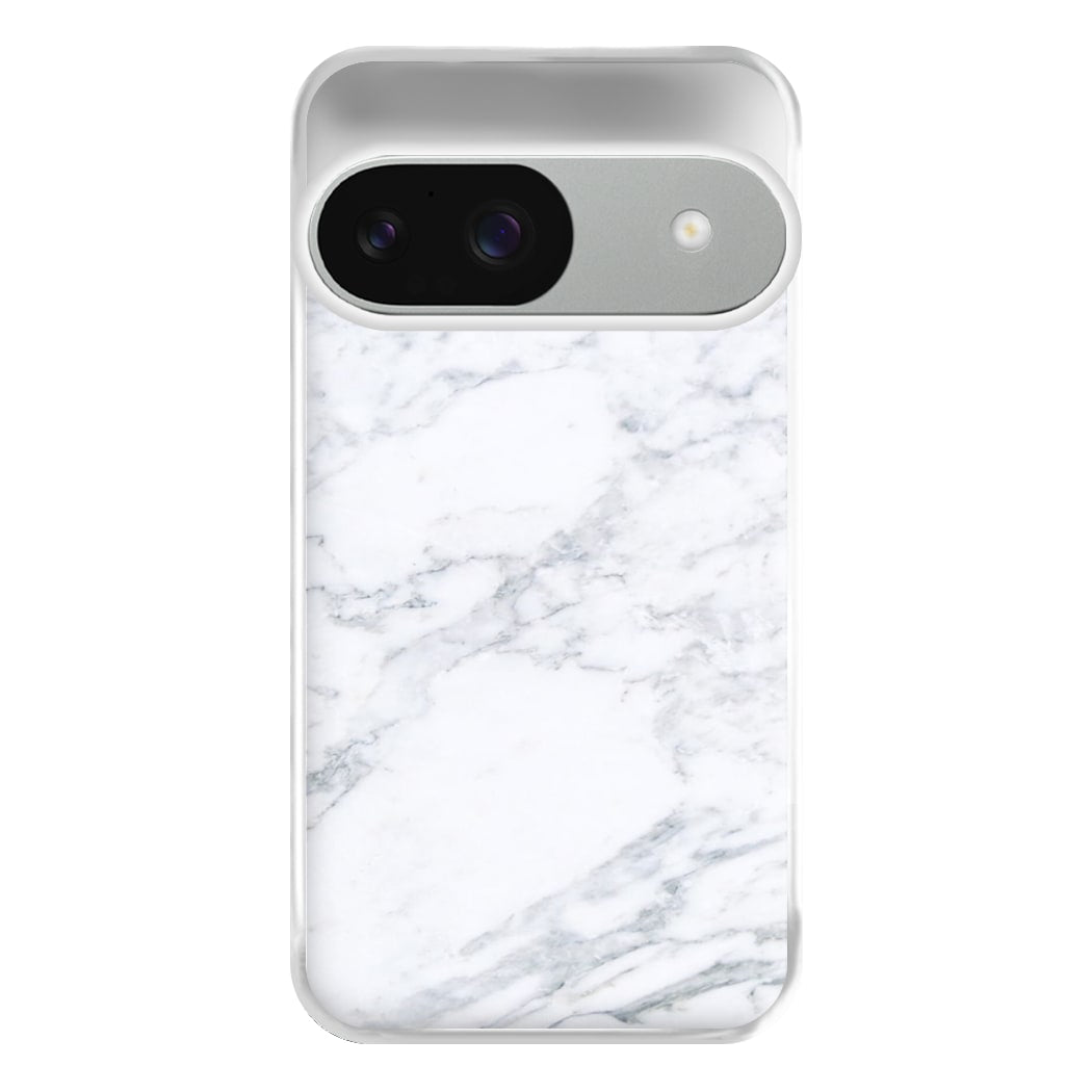 White Marble Pattern Phone Case for Google Pixel 9 / 9 Pro