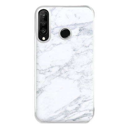 White Marble Pattern Phone Case for Huawei P30 Lite