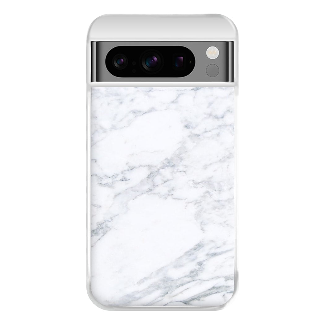 White Marble Pattern Phone Case for Google Pixel 8 Pro