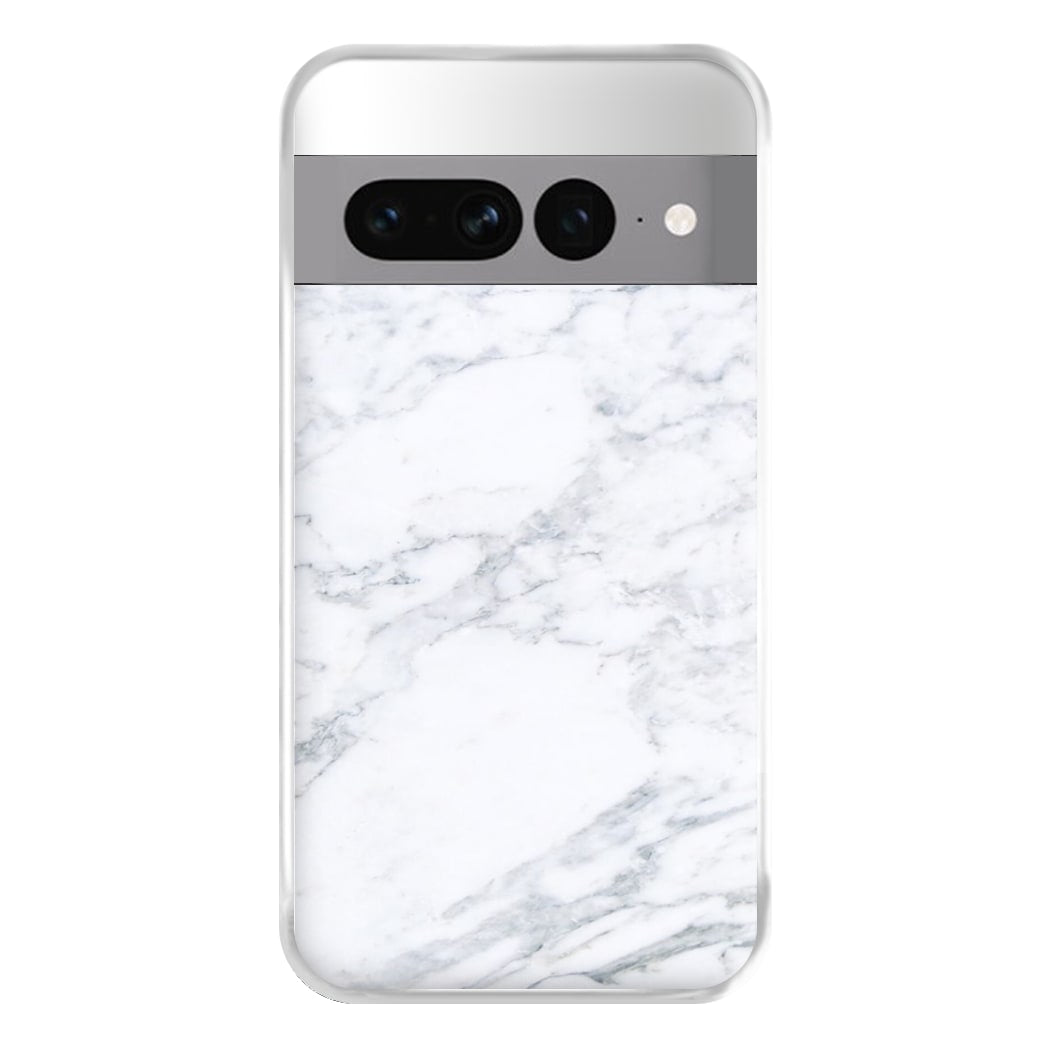 White Marble Pattern Phone Case for Google Pixel 7 Pro