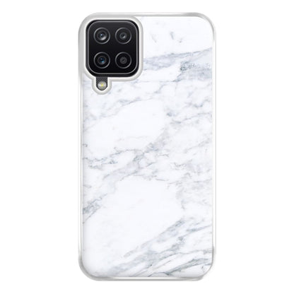 White Marble Pattern Phone Case for Galaxy A12