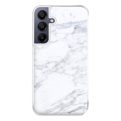 White Marble Pattern Phone Case for Galaxy A16