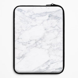 White Marble Pattern Universal Laptop Sleeve