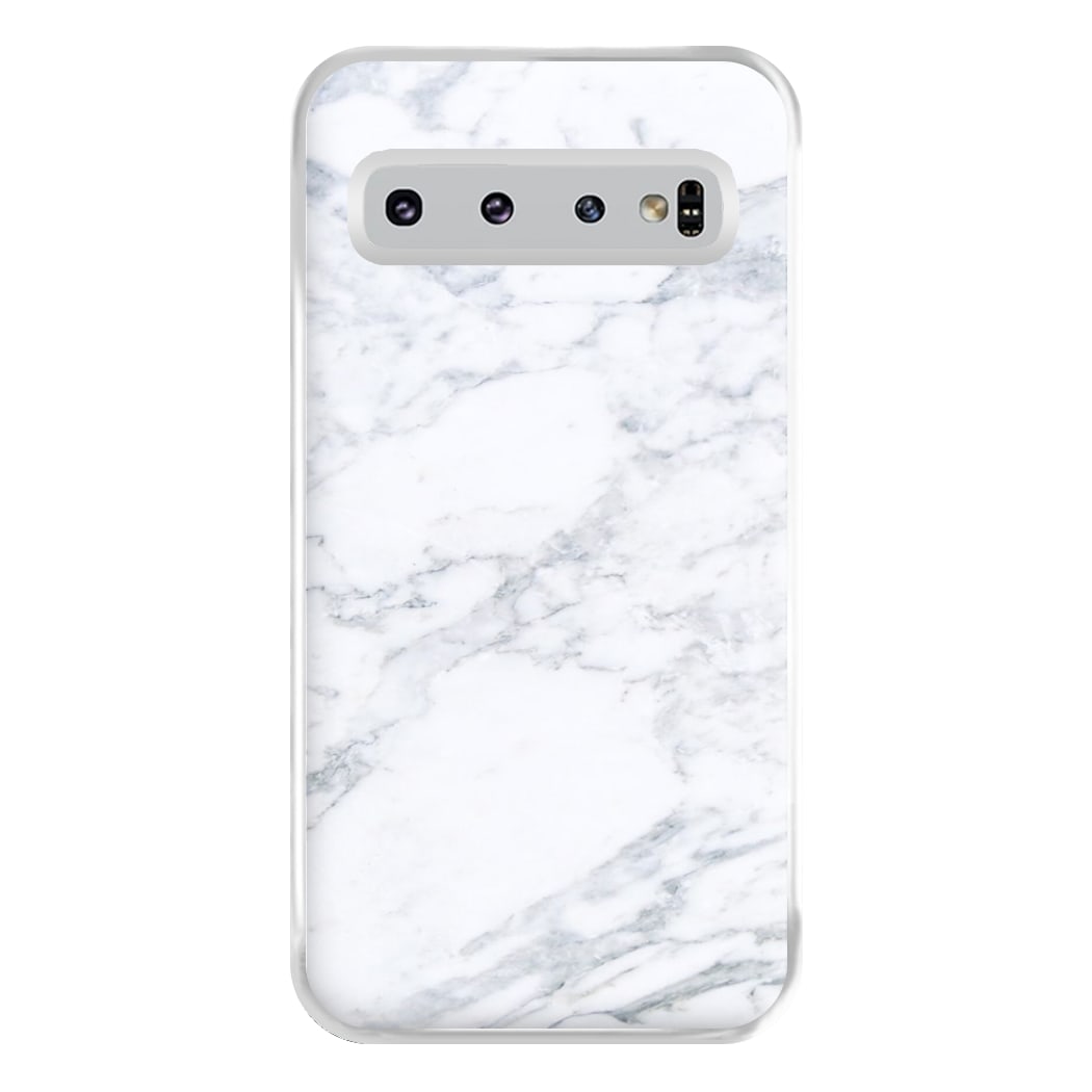 White Marble Pattern Phone Case for Galaxy S10 Plus