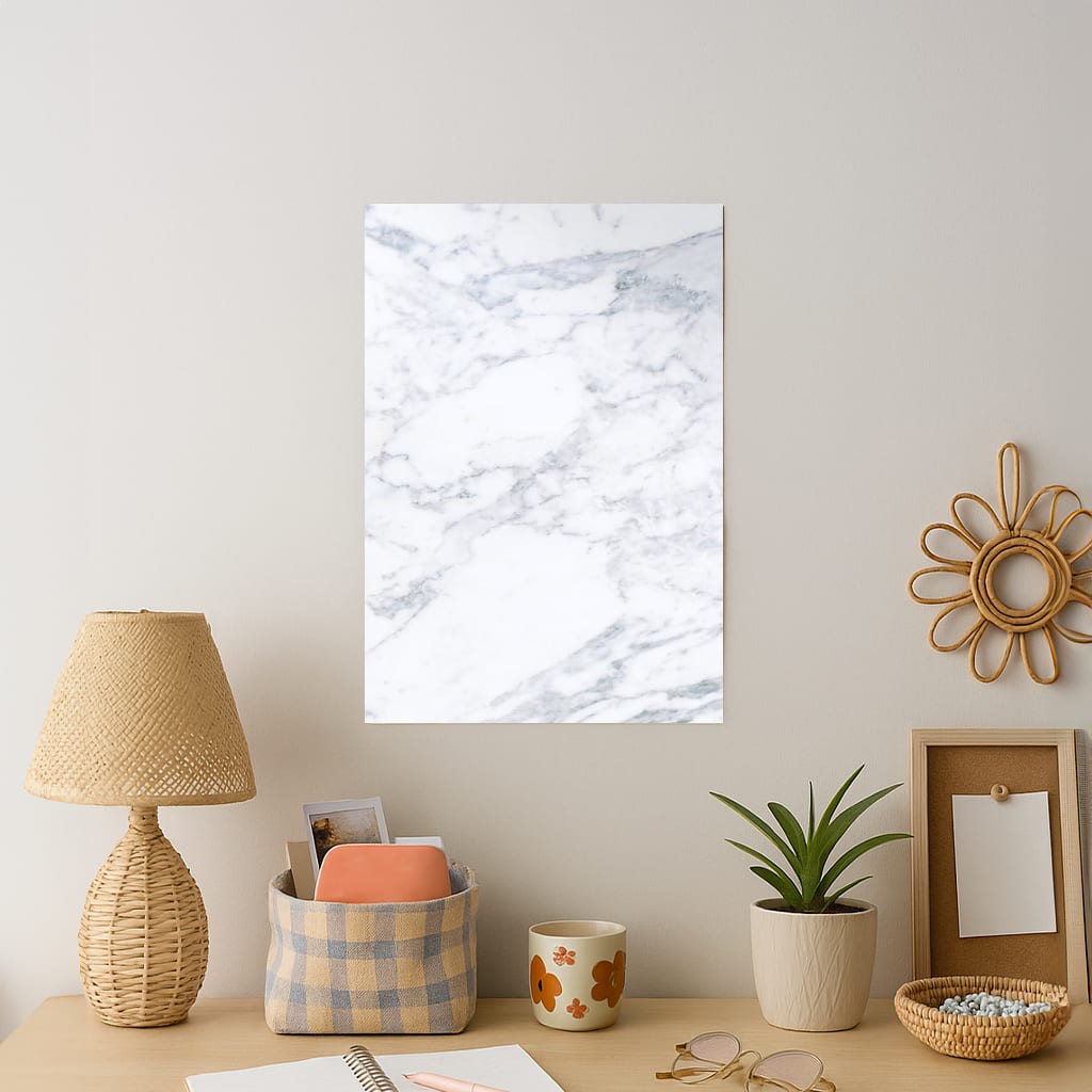 White Marble Pattern Art Print