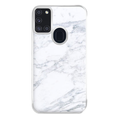 White Marble Pattern Phone Case for Galaxy A21s