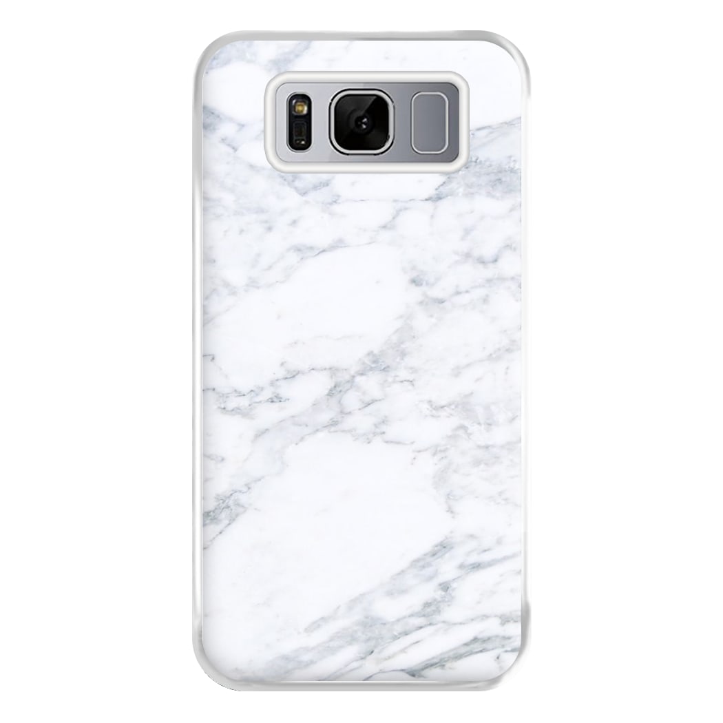 White Marble Pattern Phone Case for Galaxy S8 Plus