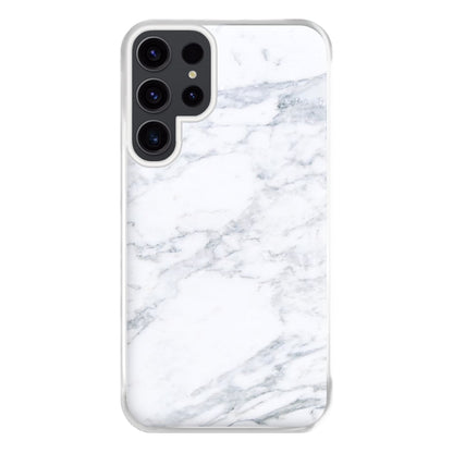 White Marble Pattern Phone Case for Galaxy S23 Ultra