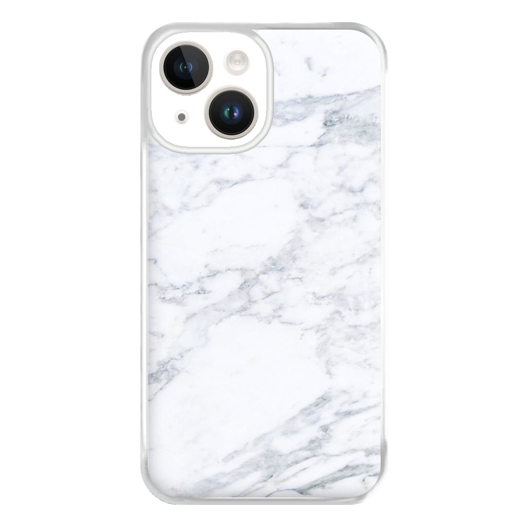 White Marble Pattern Phone Case for iPhone 14