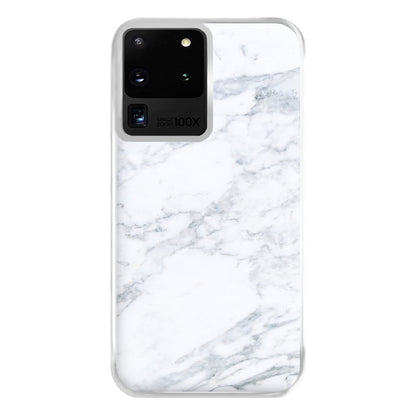 White Marble Pattern Phone Case for Galaxy S20 Ultra