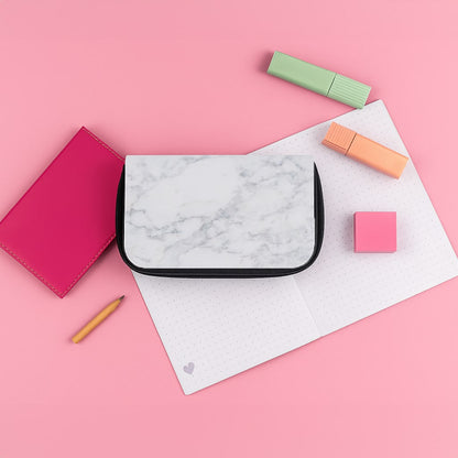 White Marble Pattern Pencil Case