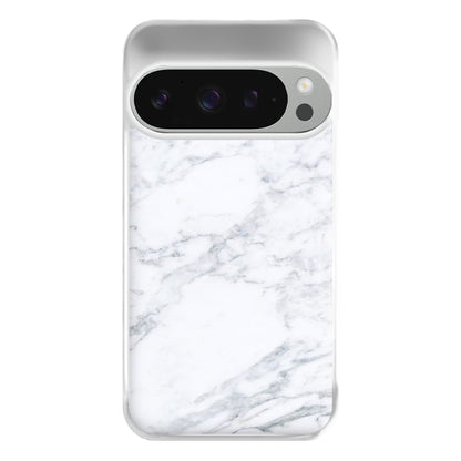 White Marble Pattern Phone Case for Google Pixel 9 Pro XL