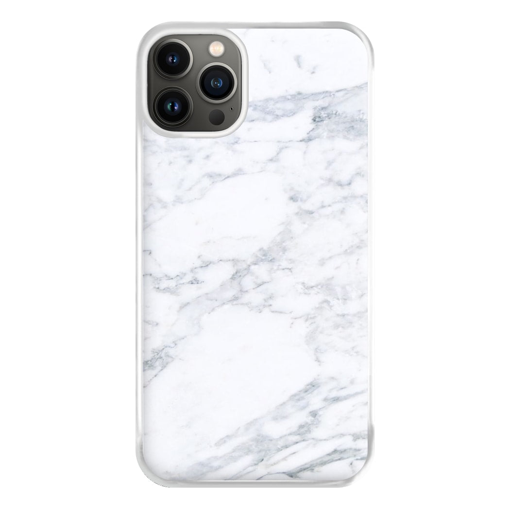 White Marble Pattern Phone Case for iPhone 13