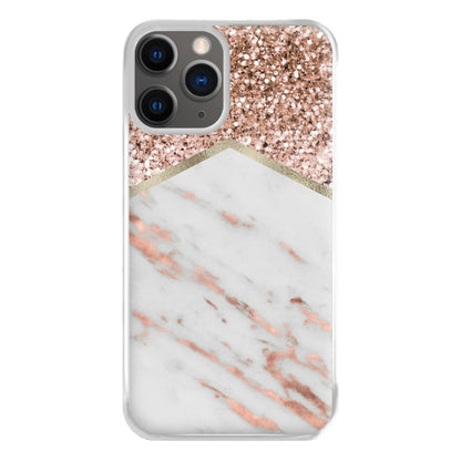 Rose Gold Marble & Glitter Phone Case for iPhone 12 Pro Max