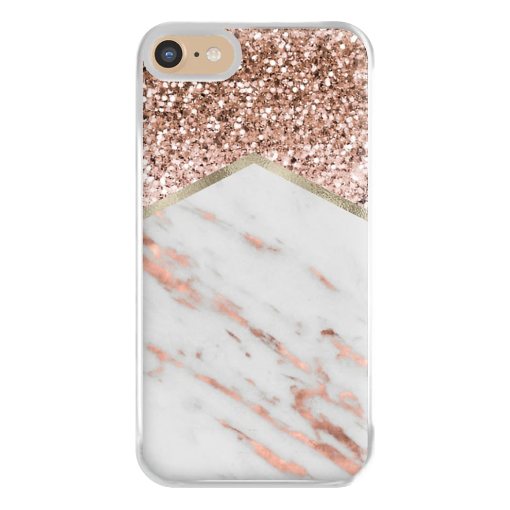 Rose Gold Marble & Glitter Phone Case for iPhone 6 / 7 / 8 / SE