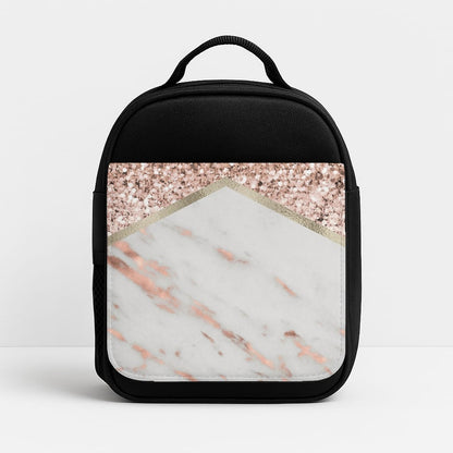 Rose Gold Marble & Glitter Insulated Lunchbox