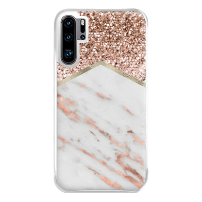 Rose Gold Marble & Glitter Phone Case for Huawei P30 Pro