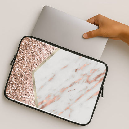 Rose Gold Marble & Glitter MacBook Case