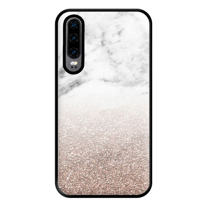 Rose Gold Glitter & Marble Phone Case for Huawei P30