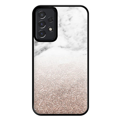 Rose Gold Glitter & Marble Phone Case for Galaxy A52 / A52s