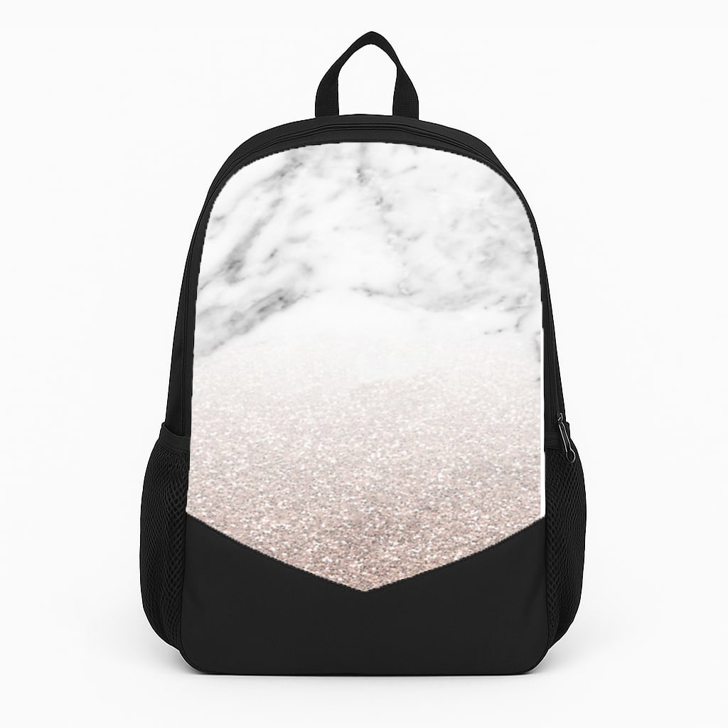 Rose Gold Glitter & Marble Backpack