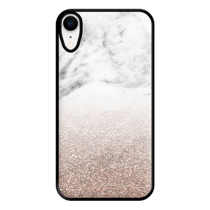 Rose Gold Glitter & Marble Phone Case for iPhone XR