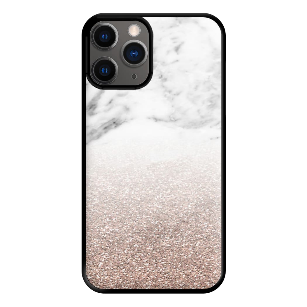 Rose Gold Glitter & Marble Phone Case for iPhone 12 Pro Max