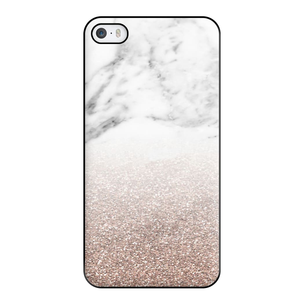 Rose Gold Glitter & Marble Phone Case for iPhone 5 / 5s / SE 2016