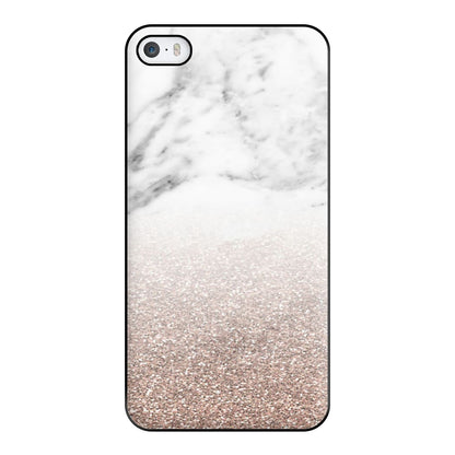 Rose Gold Glitter & Marble Phone Case for iPhone 5 / 5s / SE 2016