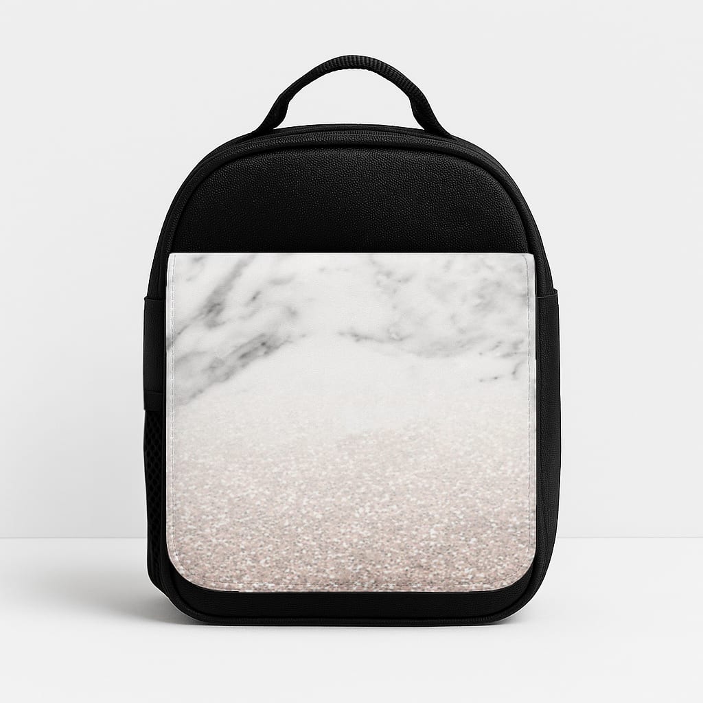 Rose Gold Glitter & Marble Lunchbox