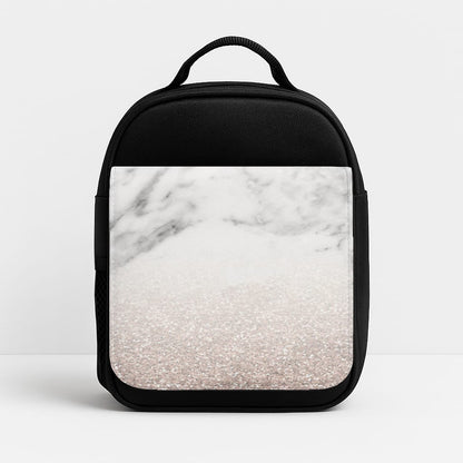 Rose Gold Glitter & Marble Insulated Lunchbox