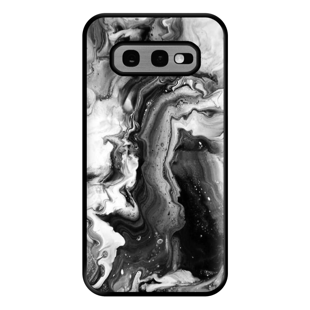 Black and White Leaking Marble Phone Case for Galaxy S10e